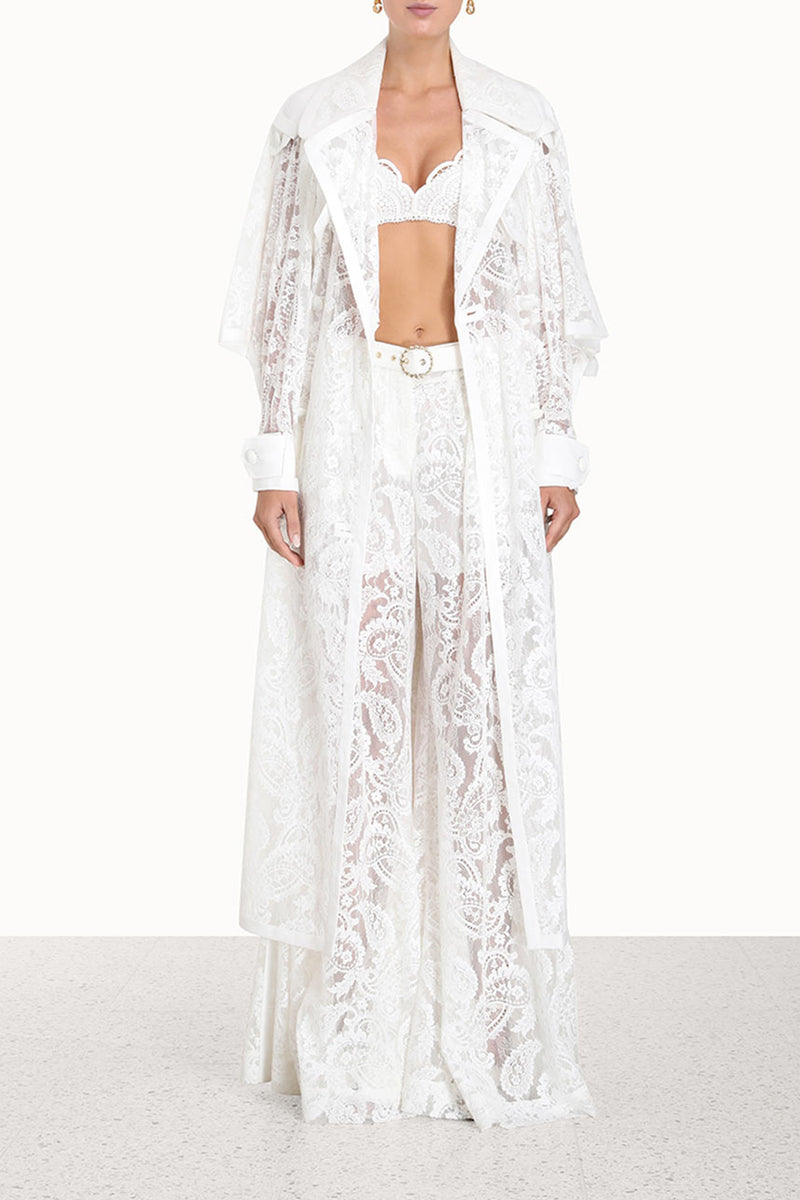 Wonderland Lace Trench Coat