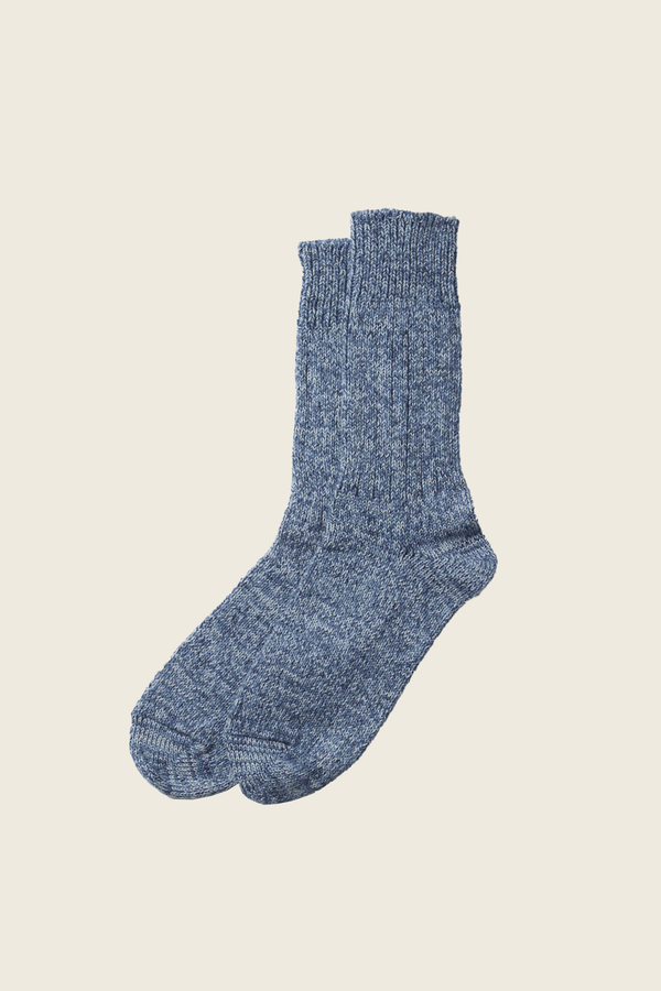 Denim Tone Crew Socks Ice Denim
