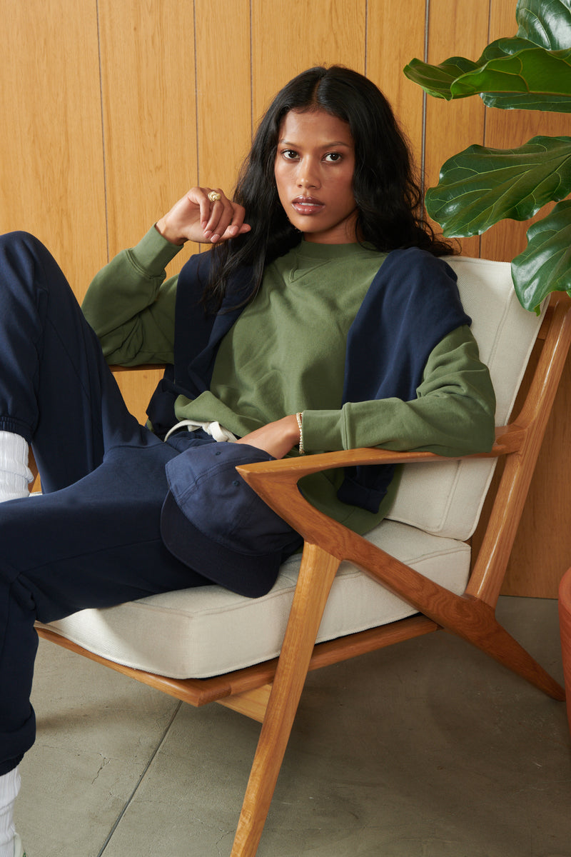 Crew Neck Fleece Sweatshirt
