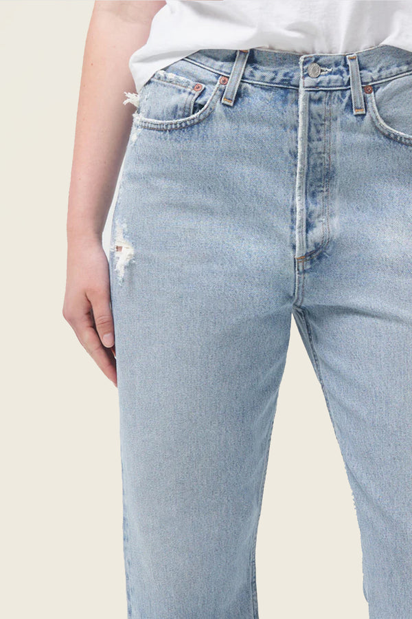 90's Crop Mid Rise Straight In Nerve