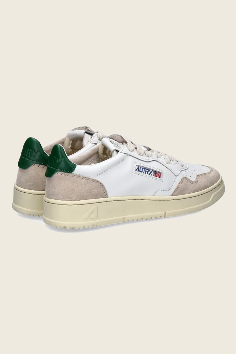 Autry Medalist Low Man In White/Amazon Green
