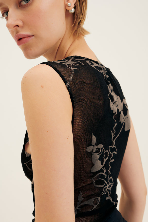 Collina Strada Mesh Dachi Top