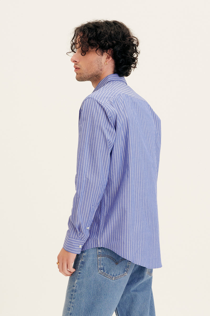 Cotton LS Striped Shirt