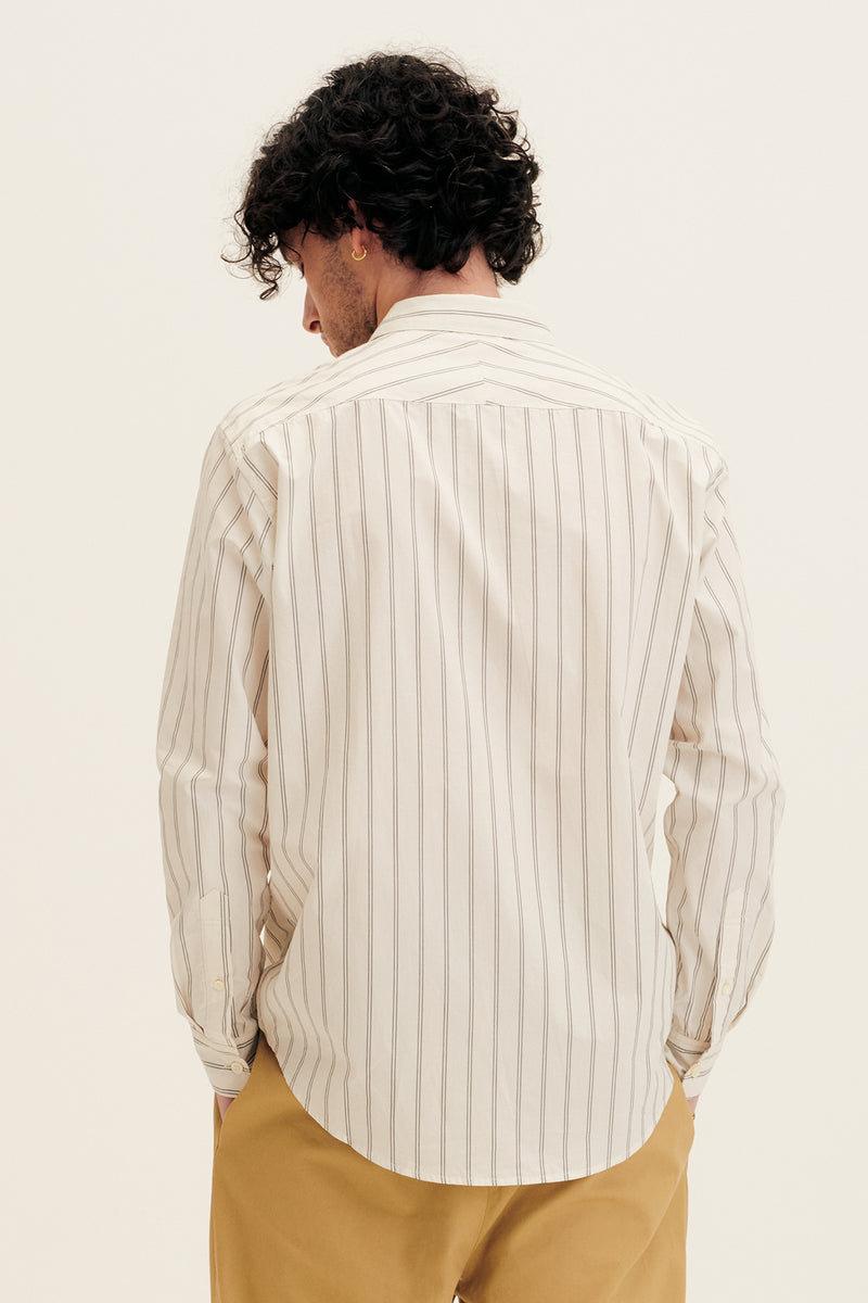 Cotton LS Striped Shirt