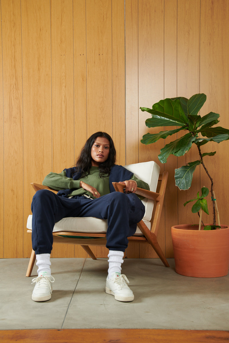 Crew Neck Fleece Sweatshirt