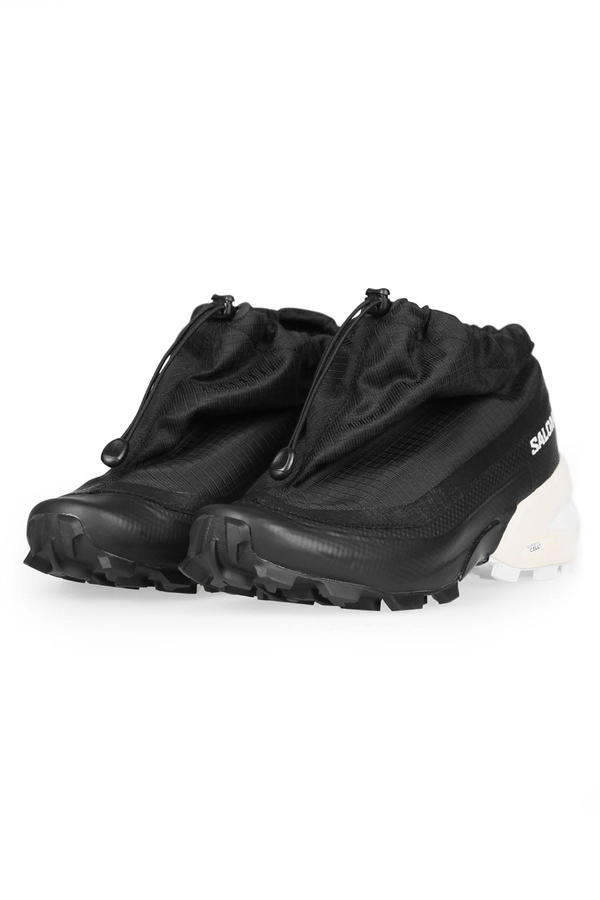 MM6 x Salomon Cross Low Drawstring Nylon Ripstop Sneakers in Black
