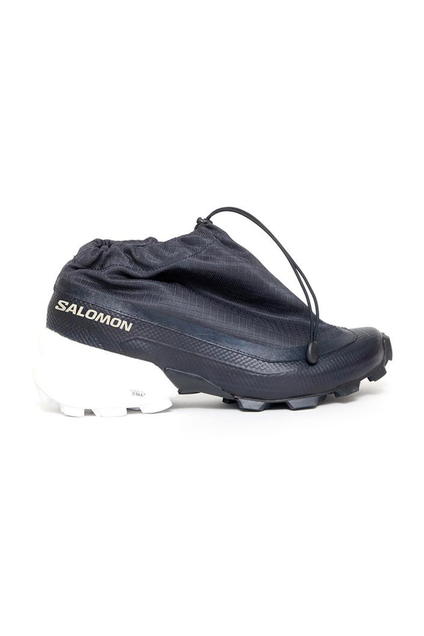 MM6 x Salomon Cross Low Drawstring Nylon Ripstop Sneakers in Black