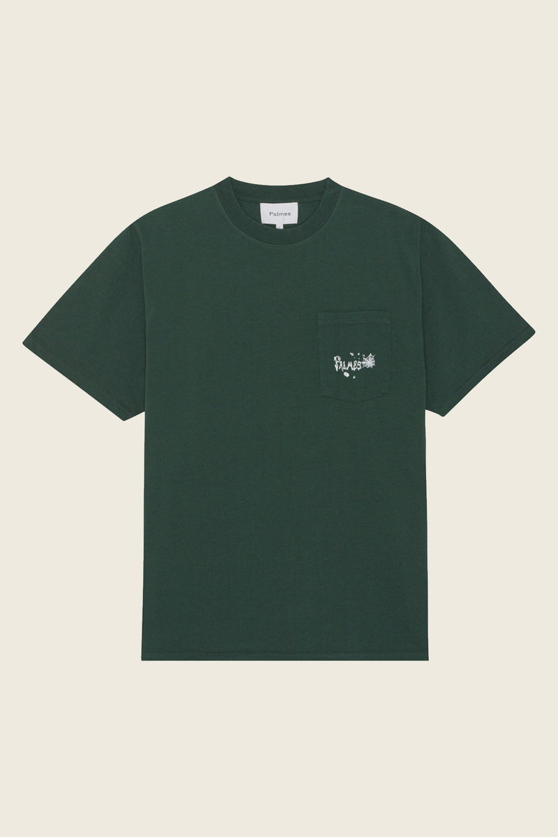 Palmes Society Punk Pocket SS T-Shirt Green