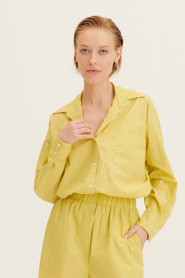 Solid Button Down Shirt