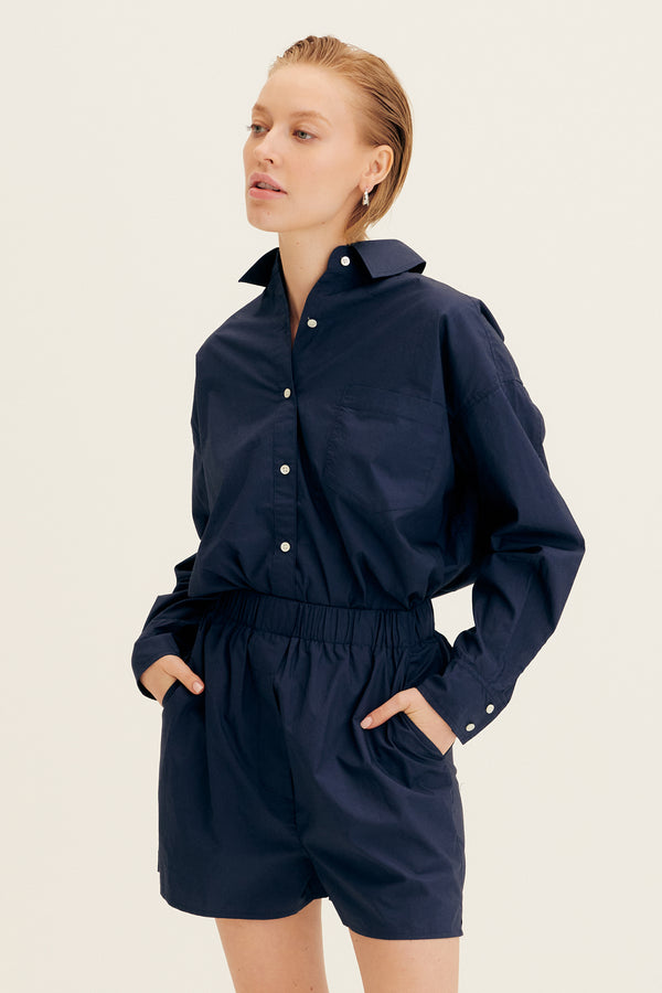 Solid Button Down Shirt