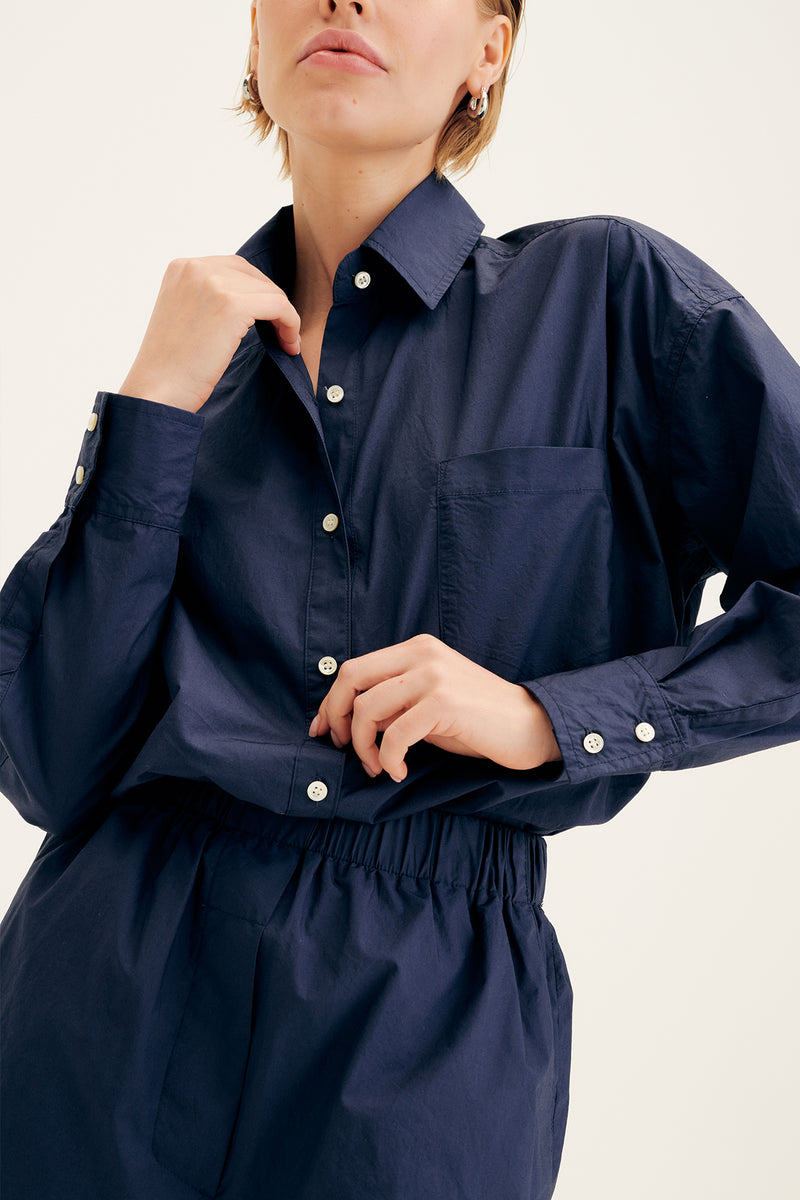 Solid Button Down Shirt