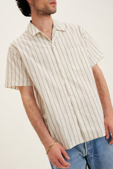 Cotton Striped Shirt in White