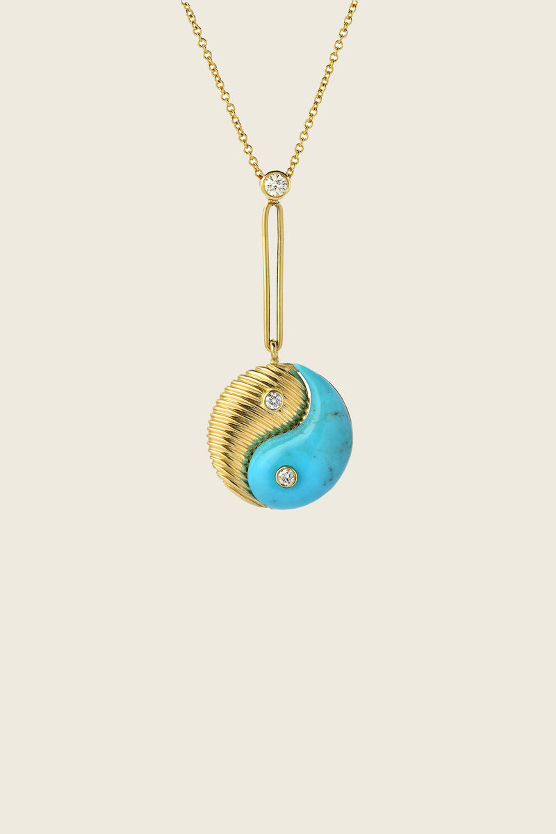 Retrouvai Yin Yang Pendant Necklace