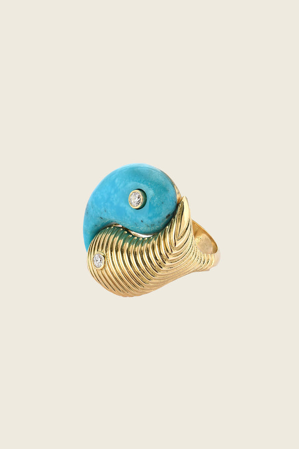 Retrouvai Yin Yang Ring