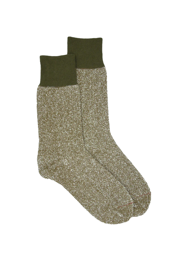 DOUBLE FACE CREW SOCKS SILK & COTTON