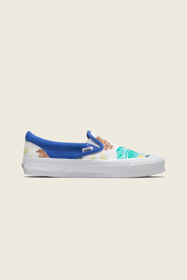 Vault by Vans OG Classic Slip-On LX Spring Brick Sneakers Dazzling Blue