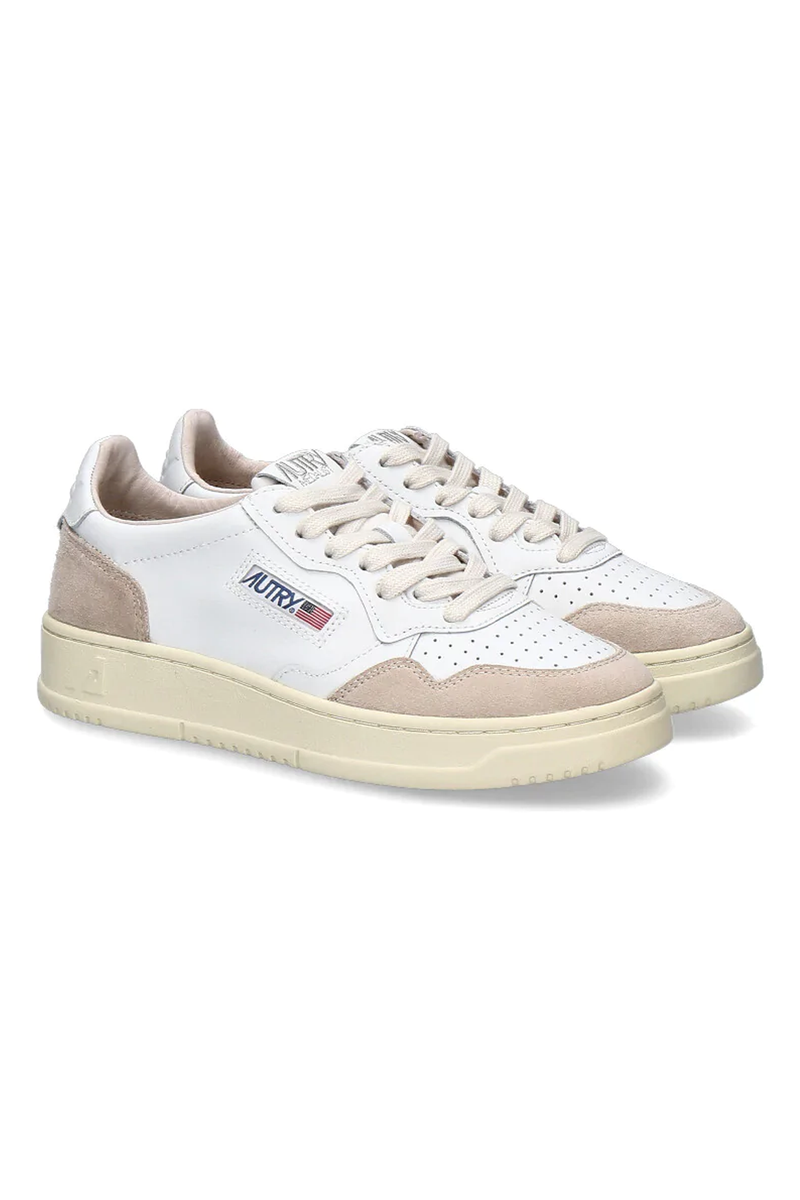 Medalist Low Man In Leather Suede White