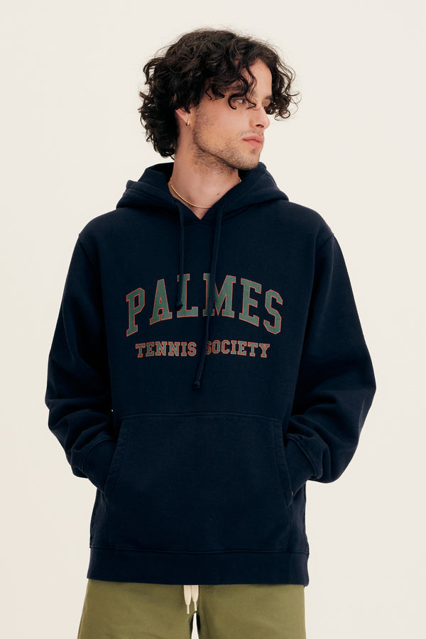 Palmes Society Mats Hooded Sweatshirt Navy