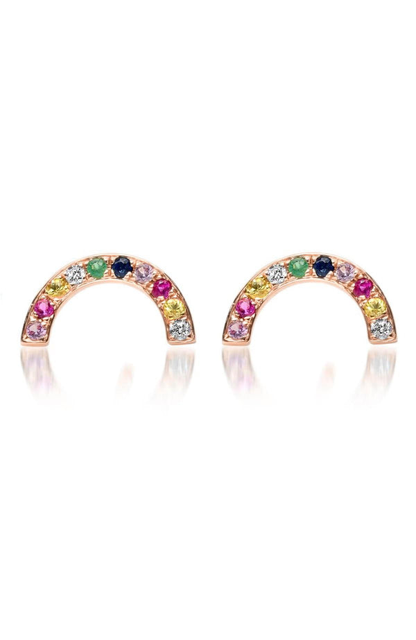 SHAIN LEYTON EARRINGS ROSE GOLD / O/SZ Rainbow Arch Earrings Image