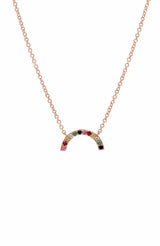 SHAIN LEYTON NECKLACE ROSE GOLD 14K Gold Rainbow Arch Necklace Image