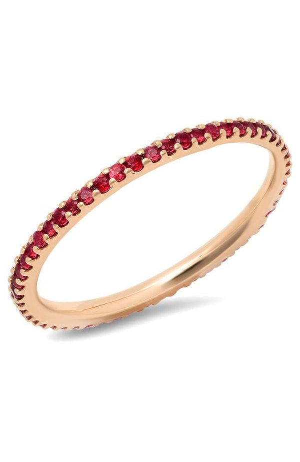 SHAIN LEYTON RING ROSE GOLD / 6.5 Ruby Eternity Band Image