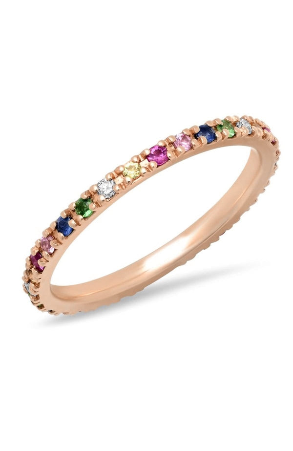 SHAIN LEYTON RING ROSE GOLD / 7 14K Gold Rainbow Eternity Band Image