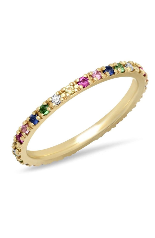 SHAIN LEYTON RING YELLOW GOLD / 6 14K Gold Rainbow Eternity Band Image