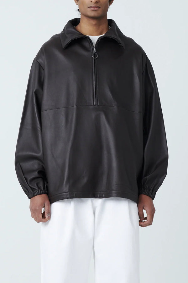 Naut Leather Jacket in Dark Coffee