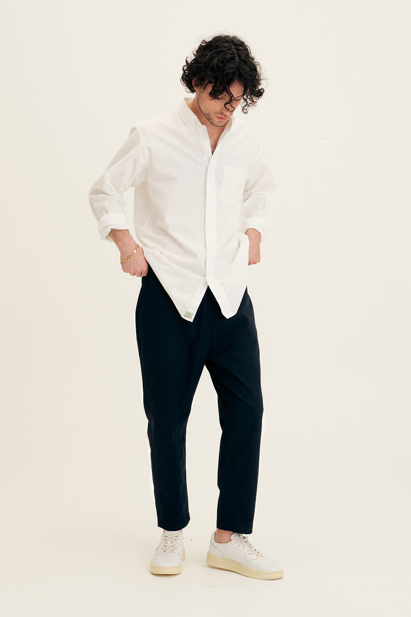 Orslow Chambray Button Down Shirt White