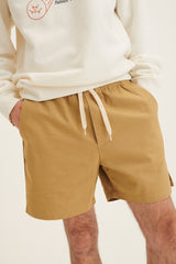 RHLA 100 Cotton Woven Drawstring Easy Shorts Khaki