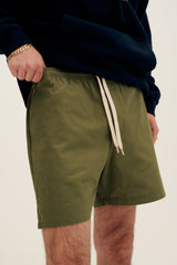 RHLA 100 Cotton Woven Drawstring Easy Shorts Olive